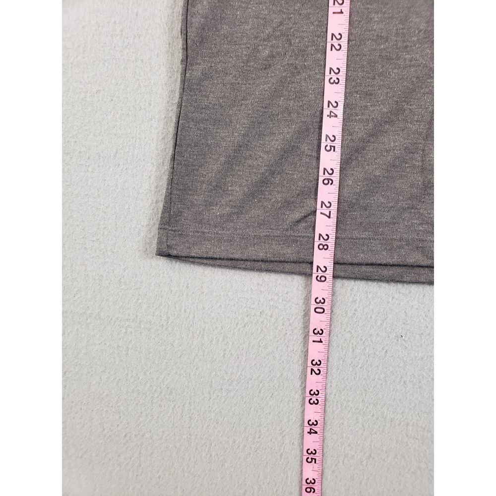Alfant Men Henley Shirts L Gray Short Sleeve Pullover Stretched Logo Casual - Picture 11 of 16
